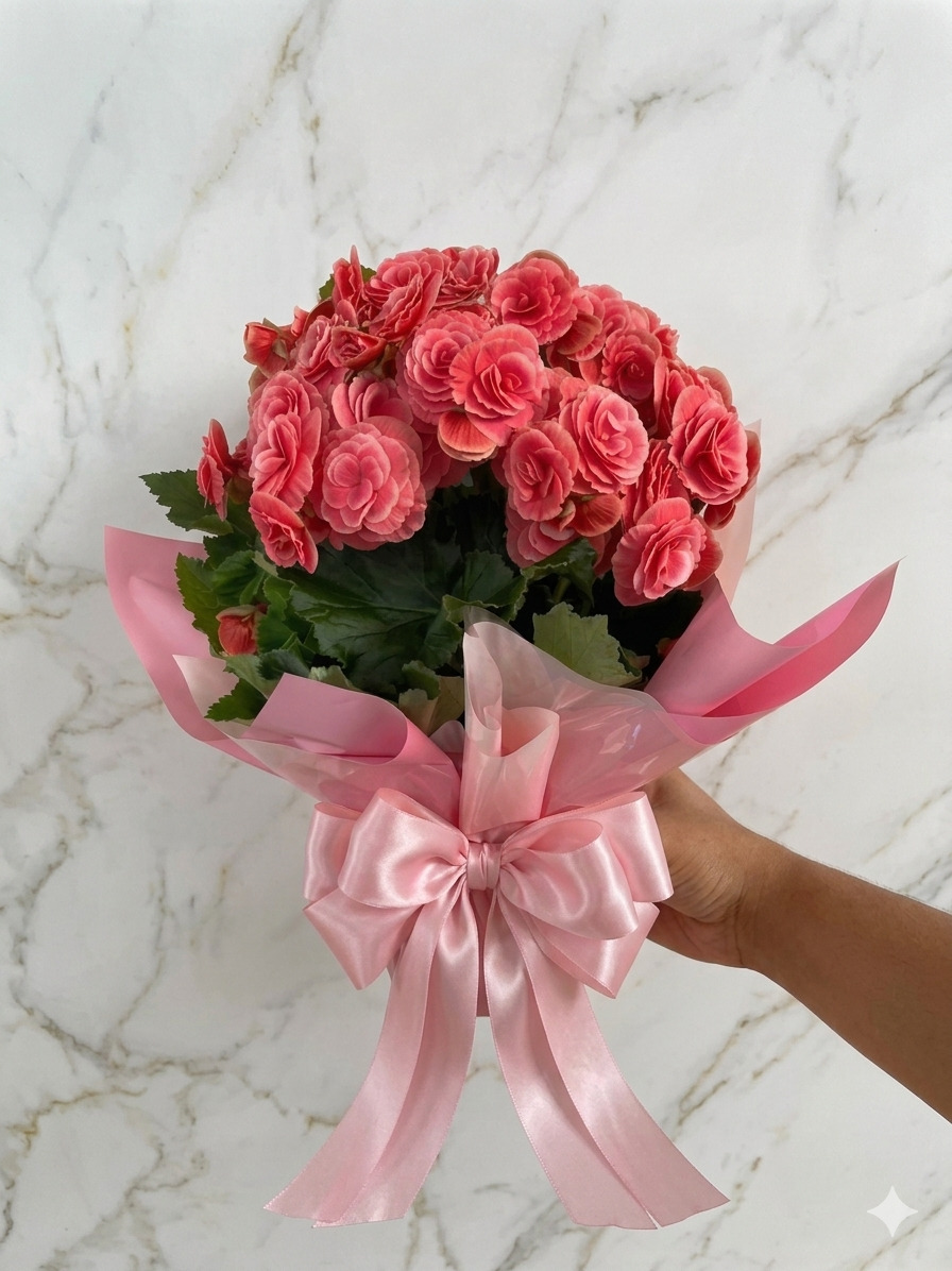 Begônia Rosa — Planta com Flores