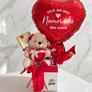 Box Só Love — Balão Dia dos Namorados com Urso e Ferrero Rocher