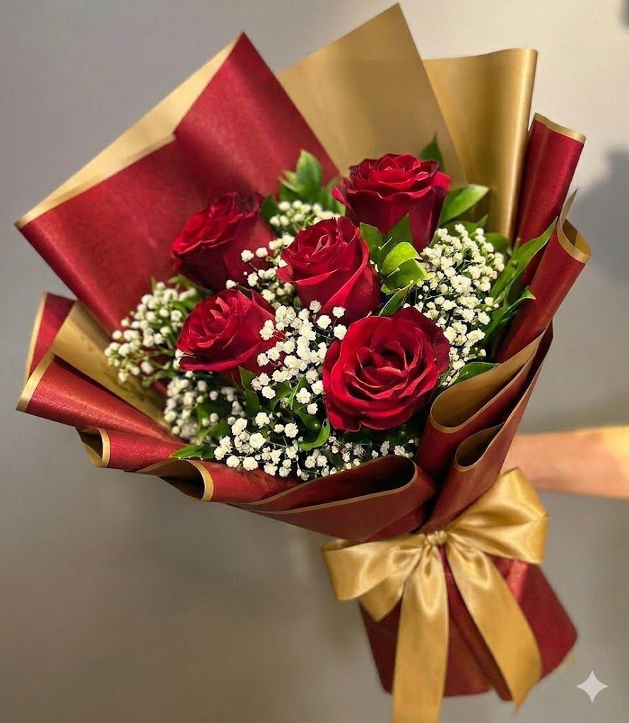 Buquê de 6 Rosas Vermelhas — Floricultura Salvador